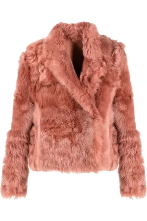 YVES SALOMON Cropped shearling leather jacket