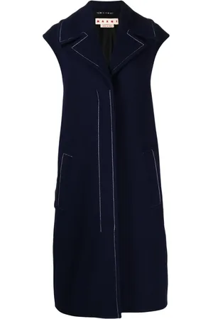 Marni Contrast-stitching single-breasted gilet coat