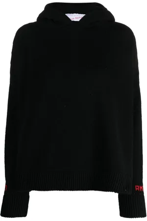 GIADA BENINCASA Slogan-embroidered knitted hoodie