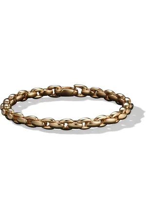 David Yurman 18kt yellow Elongated box chain bracelet (6mm)