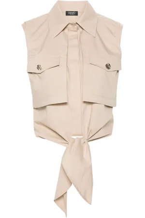 Liu Jo Layered tie-fastening vest