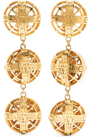 CHANEL 1990-1993 pendant clip-on earrings