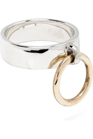 Roses 14kt yellow gold and sterling Pierced ring