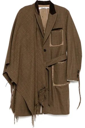 midorikawa Raw edge detailing coat