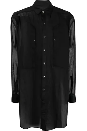 Rick Owens Jumbo Fogpocket semi-sheer shirt