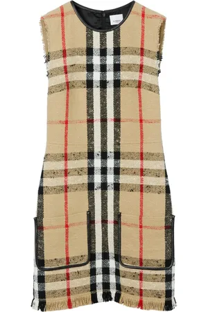 Burberry Check bouclé sleeveless dress