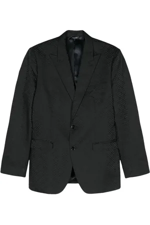 Dolce & Gabbana 2000s patterned-jacquard blazer