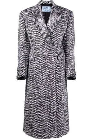 Prada Single-breasted herringbone coat