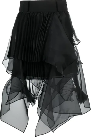 SACAI Asymmetric tule skirt