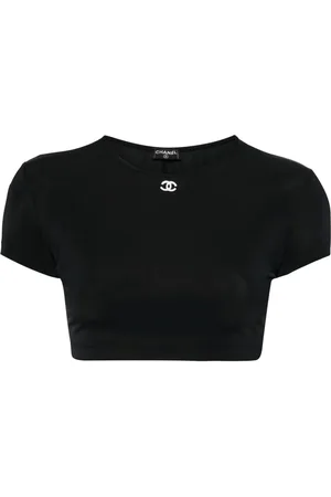 CHANEL 1990-2000 CC cropped T-shirt