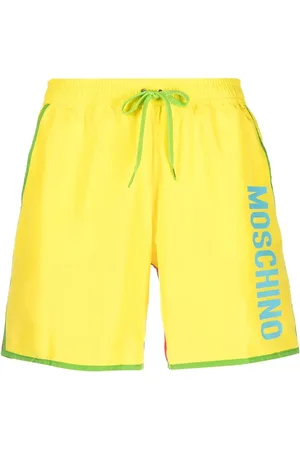 Moschino Colour-block logo-print swim shorts