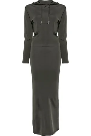 DION LEE Open-back hooded maxi dress
