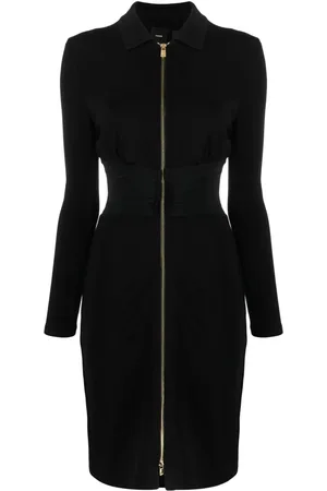 Pinko Zip-front long-sleeve minidress