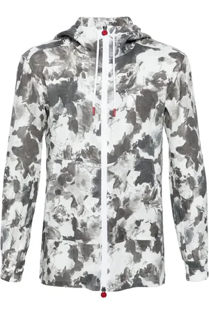 Kiton Abstract-print linen jacket