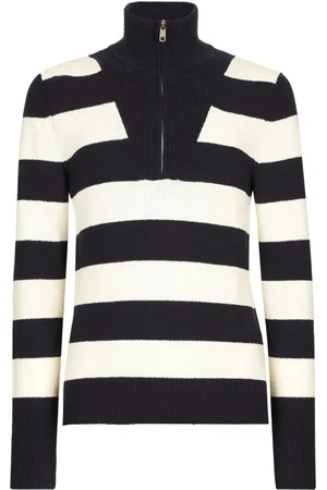 Dolce & Gabbana Striped half-zip jumper