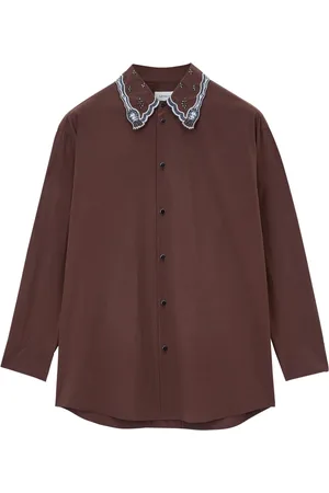 LEMAIRE Embroidered collar shirt