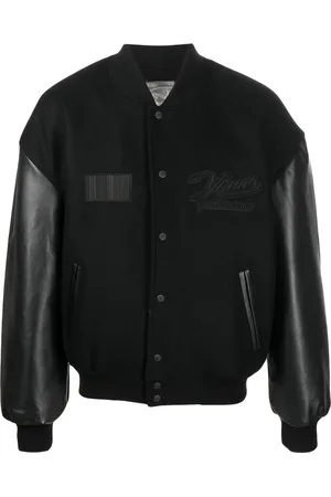 VTMNTS Logo-patch long-sleeve bomber jacket