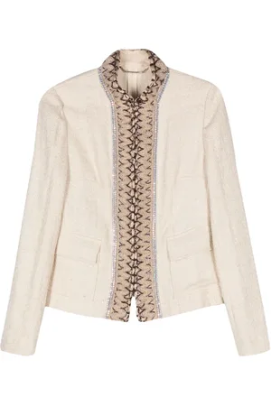 Dolce & Gabbana 2000 crystal-embellished tweed jacket