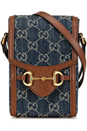 Gucci 2016-2024 Mini GG Denim Horsebit 1955 crossbody bag