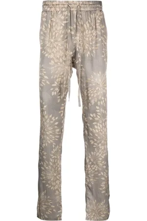MOUTY Jaguar floral-print drawstring trousers