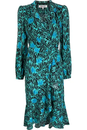 Diane von Furstenberg Carla Two floral-print wrap dress