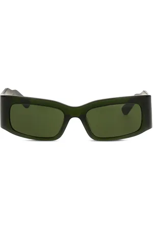 Balenciaga Logo-print rectangle-frame sunglasses