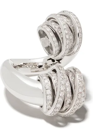 De Grisogono 18kt white gold coil diamond ring