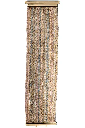 CAROLINA BUCCI 18kt yellow gold and silk melange woven bracelet