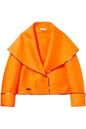 Puccini Logo-plaque wide-collar jacket