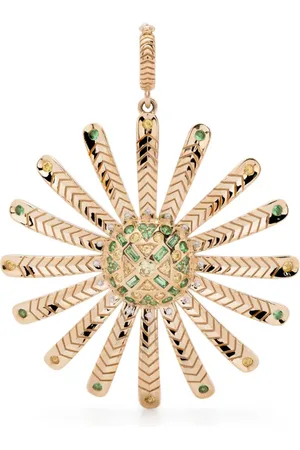HARWELL GODFREY 18kt yellow Major Sunflower tsavorite pendant