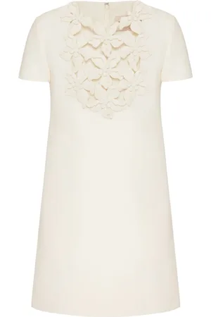 VALENTINO GARAVANI Crepe Couture embroidered minidress