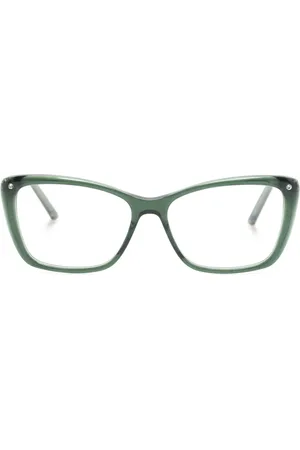 Carolina Herrera Logo-engraved cat-eye glasses