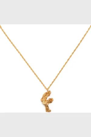 Lee F alphabet pendant necklace