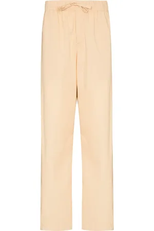 Tekla Drawstring poplin pajama bottoms
