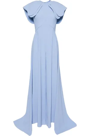 Saiid Kobeisy Crepe jumpsuit with back overskirt