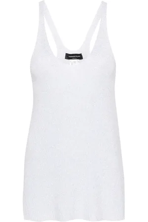 Fabiana Filippi Metallic-threading knitted top