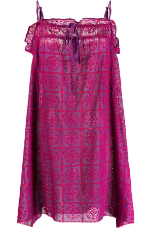 Ganni Broderie-Anglaise strap dress