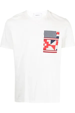 Ports V Geometric-print logo T-shirt