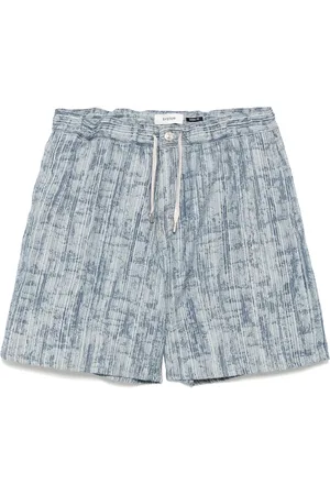 SYSTEM Dacquard denim shorts