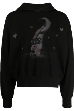 We11 Done Logo-print long-sleeve hoodie