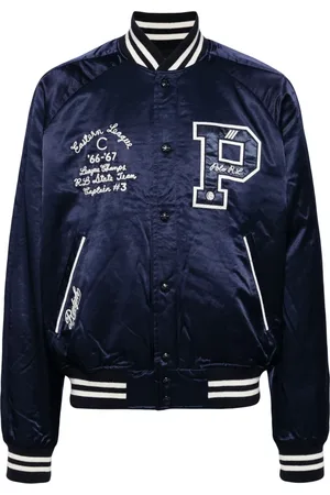 Ralph Lauren Logo-appliqué satin bomber jacket