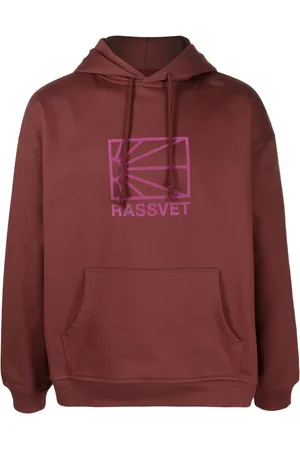 Rassvet Flocked-logo cotton hoodie