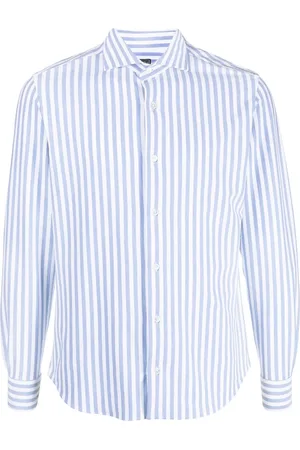 FEDELI Stripe-pattern long-sleeve shirt