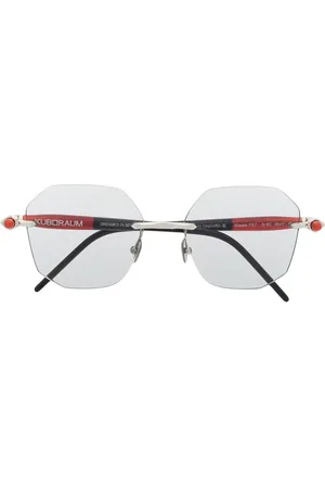 KUBORAUM Square-frame rimless glasses
