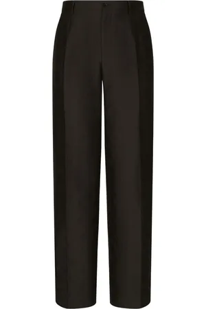 Dolce & Gabbana Straight-leg monogram-jacquard trousers