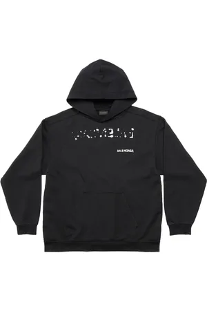 Balenciaga Hand drawn-logo cotton hoodie