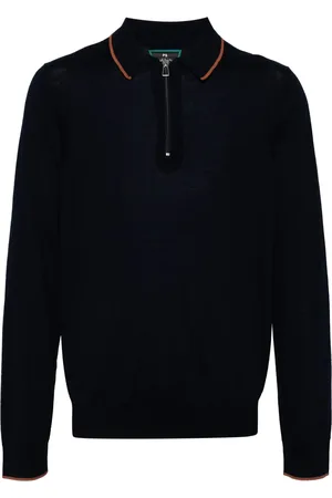 Paul Smith Long-sleeve merino-wool polo shirt