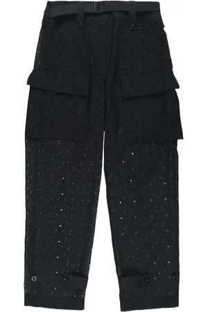 SACAI Logo-embroidery trousers