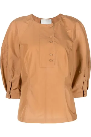3.1 Phillip Lim Puff-sleeves poplin blouse