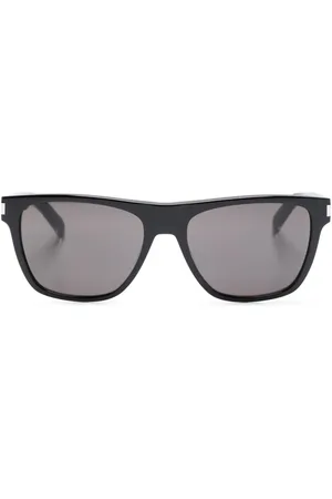 Saint Laurent Logo-engraved square-frame sunglasses